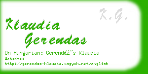 klaudia gerendas business card